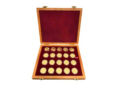 Sada 20 zlatých mincí Mosty 2011 - 2015 Standard + Proof