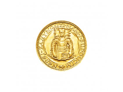 Zlatá minca Svatý Václav Jednodukát Československý 1927
