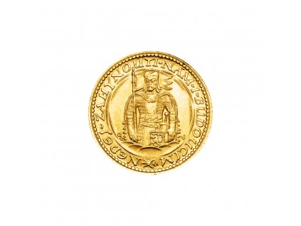 Zlatá minca Svatý Václav Jednodukát Československý 1928