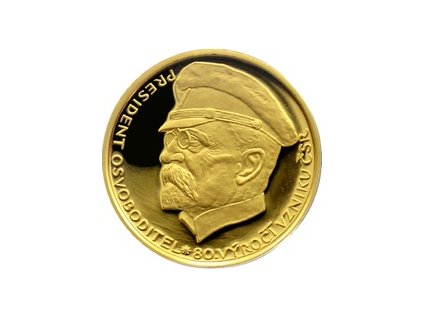 zlata medaile t g masaryk 80 vyroci vzniku csr proof 1998 01 det