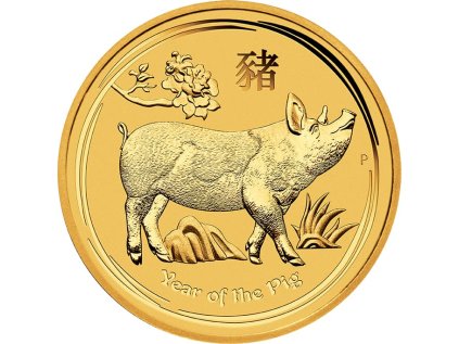 Goldmuenze Australien Lunar II Schwein 2019 vs(1)