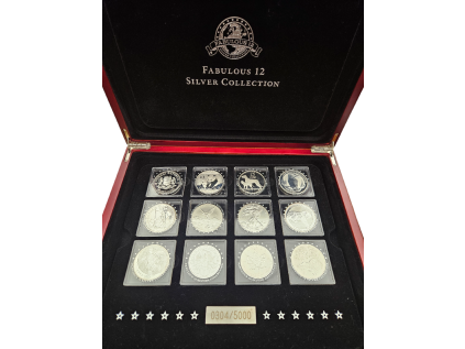 Sada 12 strieborných mincí Fabulous Silver Collection 1 Oz 2012
