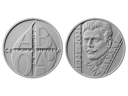 Strieborná minca 200 Kč Jan Janský 1oz 2021 Proof