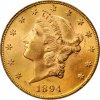 Liberty Head 20 Gold Dollars Type 3 1894 Obverse