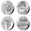 Sada čtyř stříbrných dvouuncových mincí Rok 1920 Proof