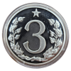 Stříbrná medaile REPLIKA 3 haléř 1953 PROOF