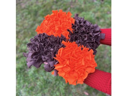 Čuchací koberček 30 x 30 cm, oranžovo hnedý