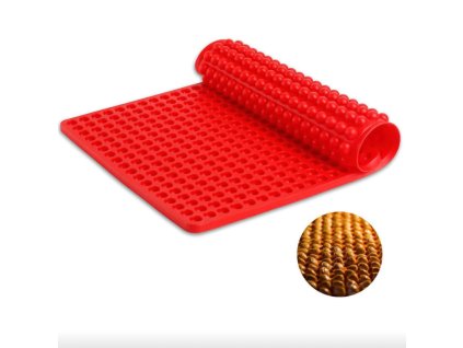 červená silikónová podložka na pečenie pamlskov 1