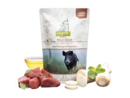Isegrim dog Monoprotein Isegrim Roots Wild Boar kapsicka 410 g