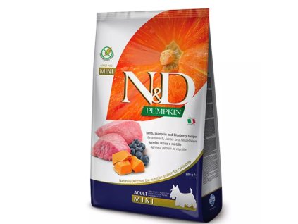 Farmina N&D PUMPKIN GF adult mini lamb and blueberry