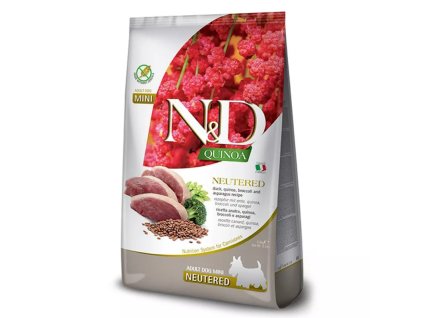 Farmina N&D dog QUINOA GF adult mini neutered duck broccoli & asparagus