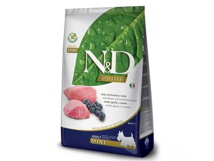 Farmina N&D dog PRIME GF adult mini lamb & blueberry