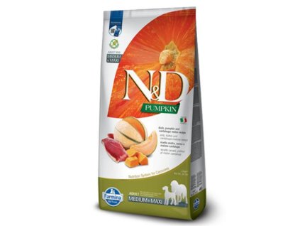 Farmina N&D dog PUMPKIN GF adult medium & maxi duck & cantaluope 12 kg