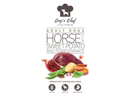 DOG'S CHEF Horse with Sweet Potato Pomegranate ADULT