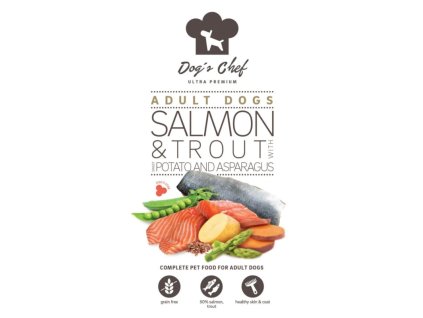 Dog’s Chef Salmon Trout with Sweet potato and Asparagus ADULT