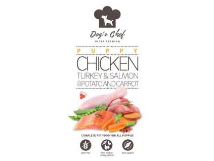 Dog’s Chef Chicken Turkey & Salmon with Sweet potato and Carrot ALL PUPPIES