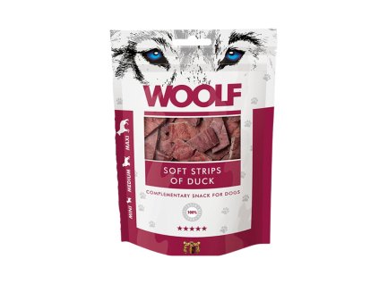 Pamlsok Woolf Dog Duck Soft Strips 100 g