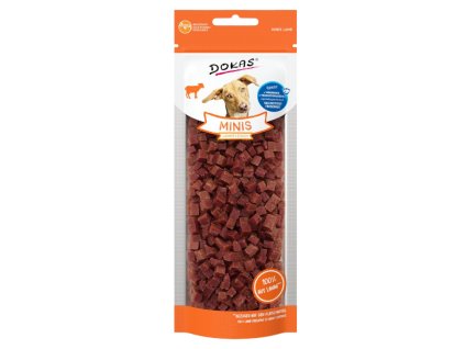 dokas minis pamlsky kocky z jahnacieho masa pre psov 70 g