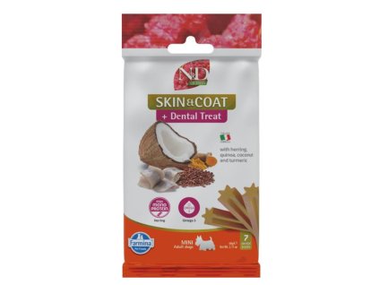 Pamlsok Farmina Quinoa Dog Skin Coat Herring Adult Mini 60 g