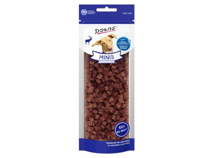 dokas minis pamlsky kocky z jelenieho masa pre psov 60 g