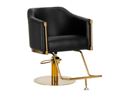 Friseurstuhl Burgos Schwarz Gold