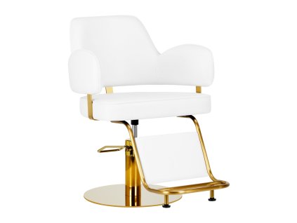 Friseurstuhl Gabbiano Linz NQ Gold Weiß