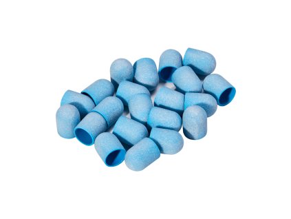Exo blau med Schleifkappe 13mm /220 20pcs Hartkappe