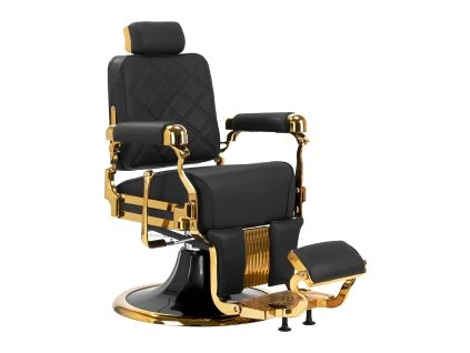 Barberstuhl Leonardo Gold Schwarz