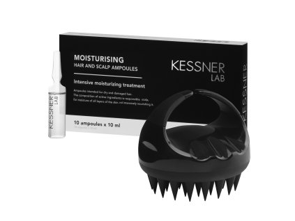 Kessner Lab Feuchtigkeitsspendende Premium Kopfmassagebürste & Ampullen Set