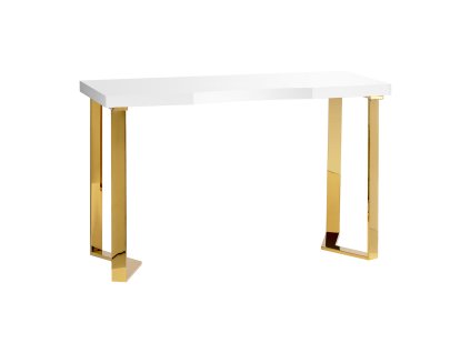 Nageltisch Momo 05-GL Weiß Gold