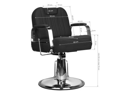 Barberstuhl Gabbiano Rufo Schwarz