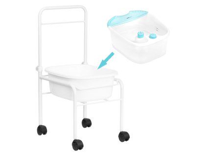 Set fussbadewanne mit rollen weiss + fussmassagegerät mit temperaturerhaltung am-506a