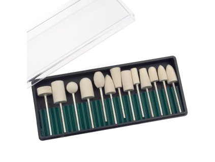 Polieraufsätze Set 12 Stk. – Polierfräser für Acryl & Gel