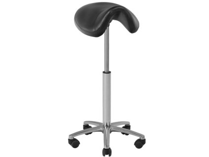 Kosmetikstuhl – Sattelhocker 001B Schwarz Hoch