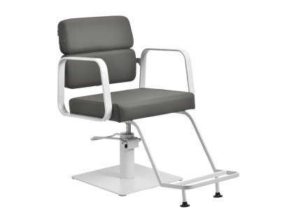 Friseurstuhl Verona Weiß-Grau