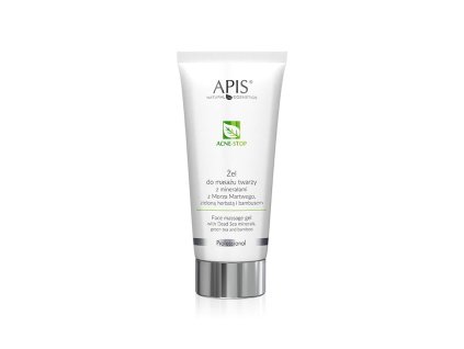 Apis Akne-Stop-Glättungsgel für die Gesichtsmassage bei fettiger Haut mit Mineralien aus dem Toten Meer, grünem Tee und Bambus