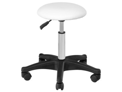 Kosmetikstuhl – Sattelhocker AM-312 Weiß mit Rollen