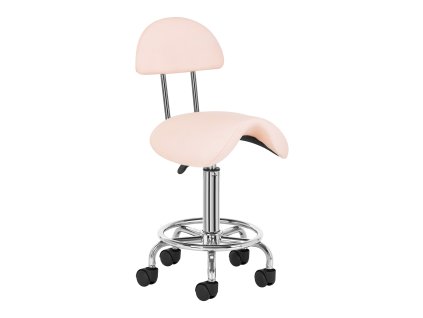 Kosmetikhocker Veloria Saddle – rosa