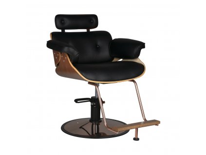 Gabbiano friseurstuhl florenz nussbaum schwarz