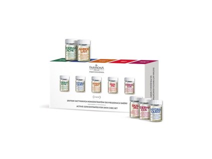 Farmona Set aktiver Hautpflegekonzentrate (Derma Akne + * 2, Hydra Quest * 2, Amber Lavi * 2, Skalpell * 2, Dermacos * 2) 10x5ml