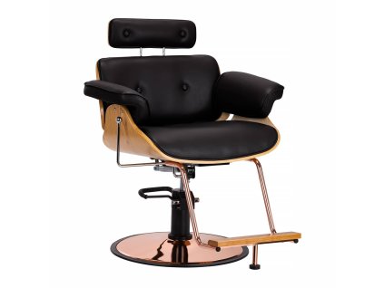 Gabbiano Friseurstuhl Florence mit verstellbarer Kopfstütze schwarz