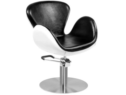 Friseurstuhl Gabbiano Amsterdam Schwarz-Weiß
