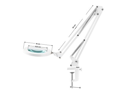 LED Kosmetiklupe GLOW 308 – Arbeitsplatzlampe mit 4" Glaslinse Weiß
