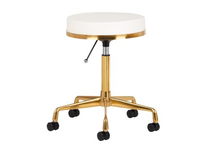 37583 kosmeticky taburet h4 zlato bily