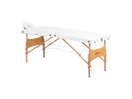 MASSAGELIEGE AUS HOLZ KLAPPBAR KOMFORT ACTIVFIZJO LUX 3 SEGMENTE 190X70 WEISS
