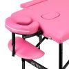 Klappbare Massageliege Aluminium Comfort Activ Fizjo 2 Segmente rosa schwarz Aluminium