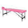 Klappbare Massageliege Aluminium Comfort Activ Fizjo 2 Segmente rosa schwarz Aluminium