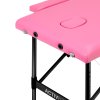 Klappbare Massageliege Aluminium Comfort Activ Fizjo 2 Segmente rosa schwarz Aluminium