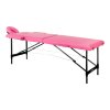 Klappbare Massageliege Aluminium Comfort Activ Fizjo 2 Segmente rosa schwarz Aluminium