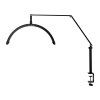 46048 4 kosmeticka lampa s uchytem glow mx3 cerna